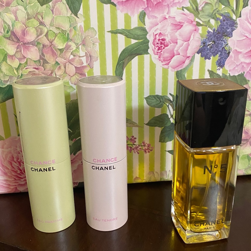 Lot of 3: Chanel No 5 EDT, Chanel Chance Eau Tendré & Chanel Chance Eau Fraiche